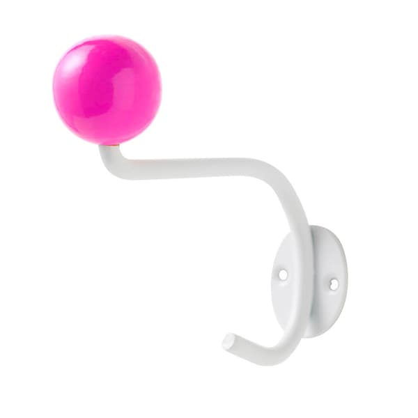 Superliving Frakkekrog hvid neon pink