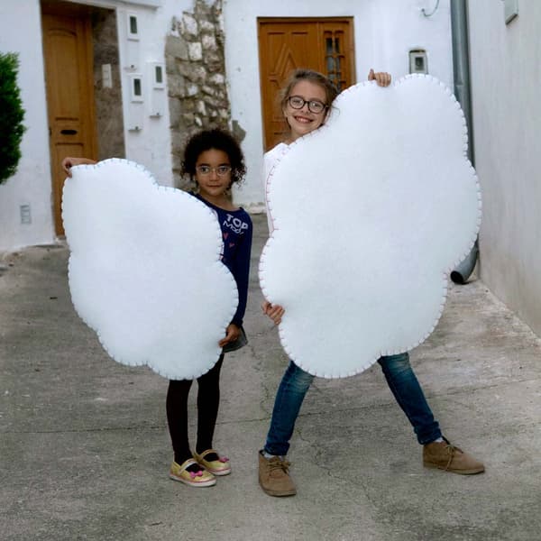 Buokids loftslampe Nube lille, Sömmen:grå