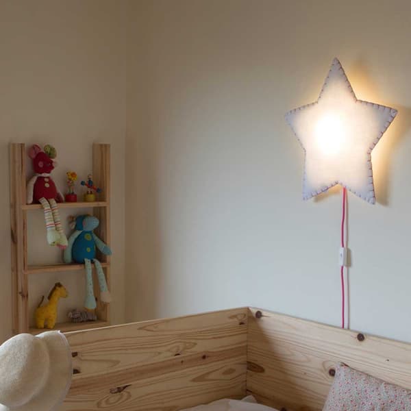 Buokids mjuk lampa nattlampa/vägglampa stjärna, Color-186:gelb