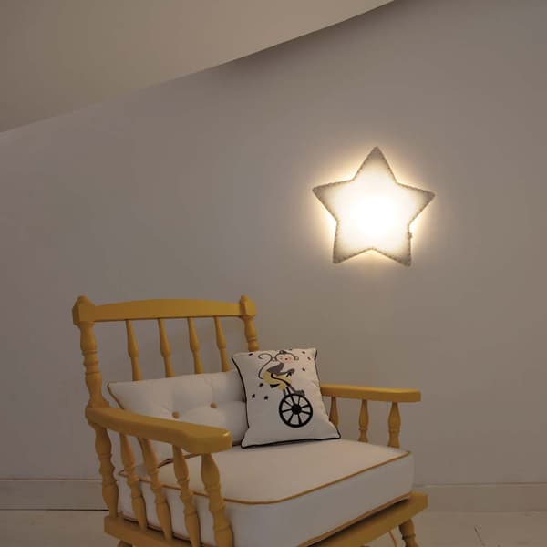 Buokids mjuk lampa nattlampa/vägglampa stjärna, Color-186:gelb