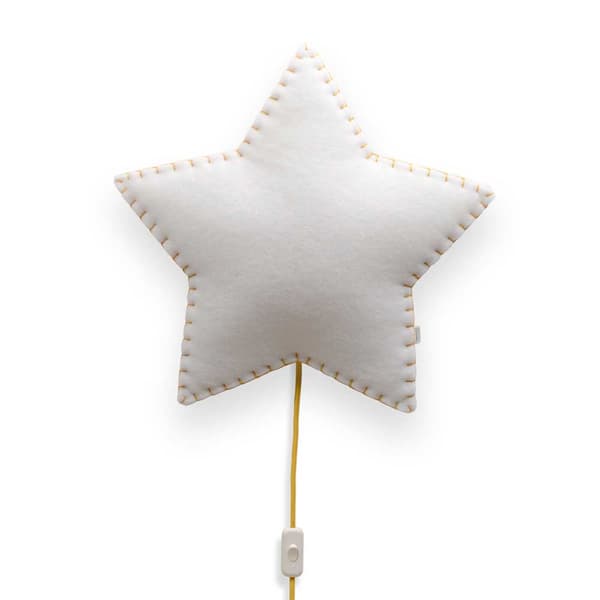 Buokids mjuk lampa nattlampa/vägglampa stjärna, Color-186:gelb