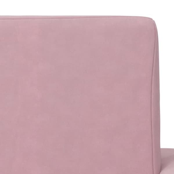 vidaXL Bäddsoffa för barn 2-sits rosa mjuk plysch