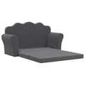 Miniatyrbillede 4 af 9: vidaXL 2-personers sovesofa til børn blødt plys antracitgrå