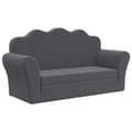 Miniatyrbillede 2 af 9: vidaXL 2-personers sovesofa til børn blødt plys antracitgrå