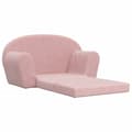 Miniatyrbillede 4 af 9: vidaXL 2-personers sovesofa til børn blødt plys lyserød