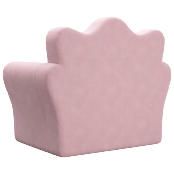vidaXL Bäddsoffa för barn rosa mjuk plysch