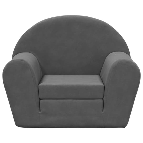 vidaXL sovesofa til børn blødt plys antracitgrå