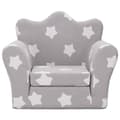 Miniatyrbillede 2 af 9: vidaXL sovesofa til børn blødt plys med stjerner lysegrå