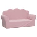 Miniatyrbillede 2 af 8: vidaXL 2-personers sofa til børn blødt plys lyserød