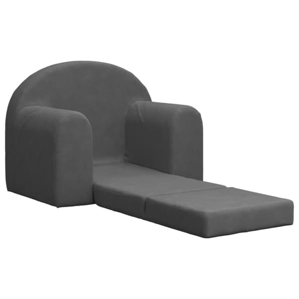 vidaXL sovesofa til børn blødt plys antracitgrå