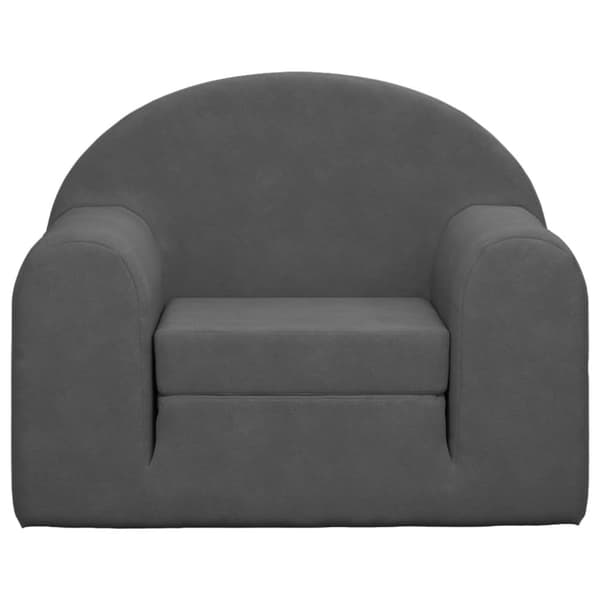 vidaXL sovesofa til børn blødt plys antracitgrå