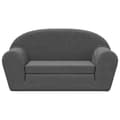 Miniatyrbillede 2 af 9: vidaXL 2-personers sovesofa til børn blødt plys antracitgrå