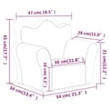 Miniatyrbild 8 av 8: Barnsoffa ljusgrå med stjärnor mjuk plysch