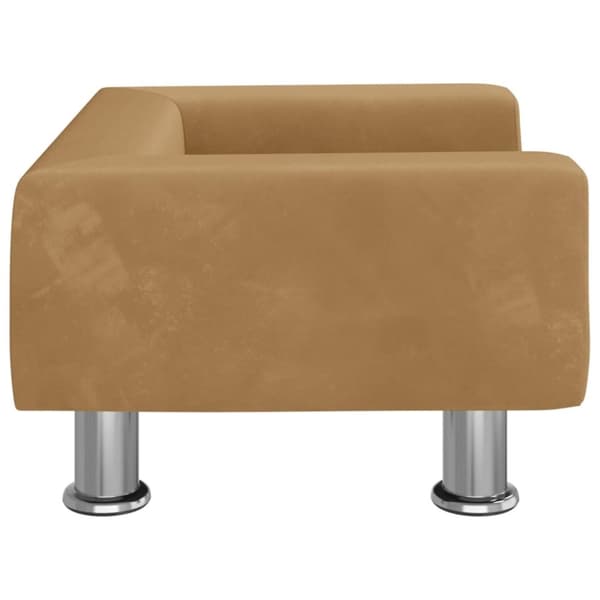 sofa til børn 50x40x26,5 cm fløjl brun