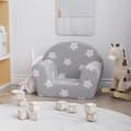 Miniatyrbillede 1 af 8: sofa til børn blødt plys med stjerner lysegrå