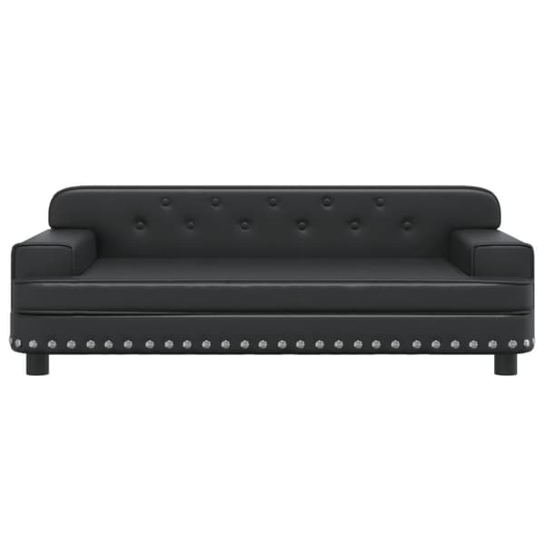 Barnsoffa svart 90x53x30 cm konstläder