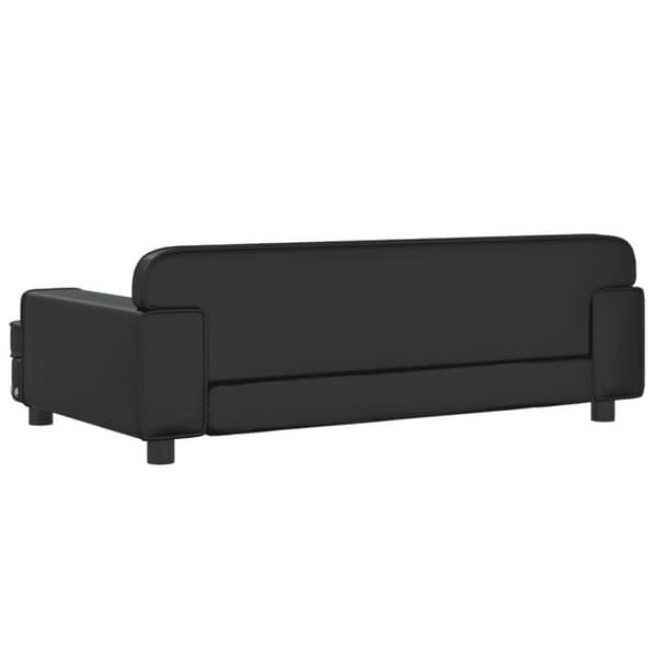 Barnsoffa svart 90x53x30 cm konstläder