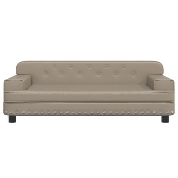 sofa til børn 90x53x30 cm kunstlæder cappuccinofarvet