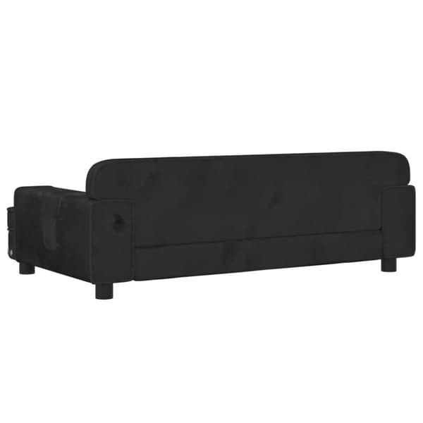 sofa til børn 90x53x30 cm velour sort