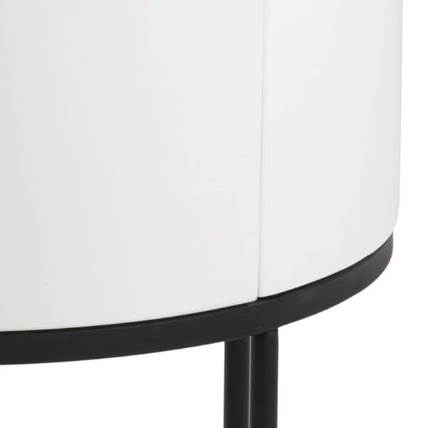 Polo natbord Ø40cm 1 skuffe hvid.
