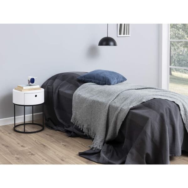 Polo natbord Ø40cm 1 skuffe hvid.