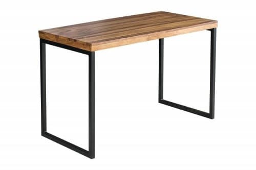 INVICTA ELEMENTS Sheesham skrivebord - massiv palisander, metal