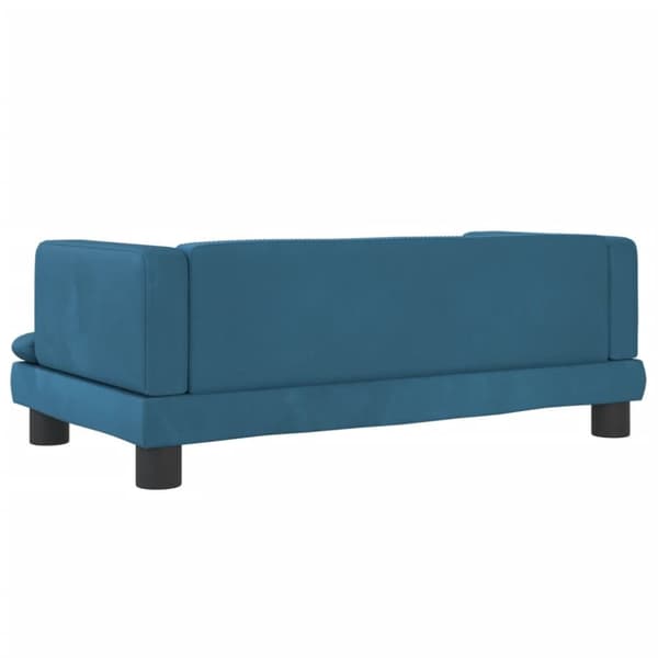 sofa til børn 80x45x30 cm velour blå