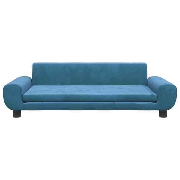 sofa til børn 100x54x33 cm velour blå