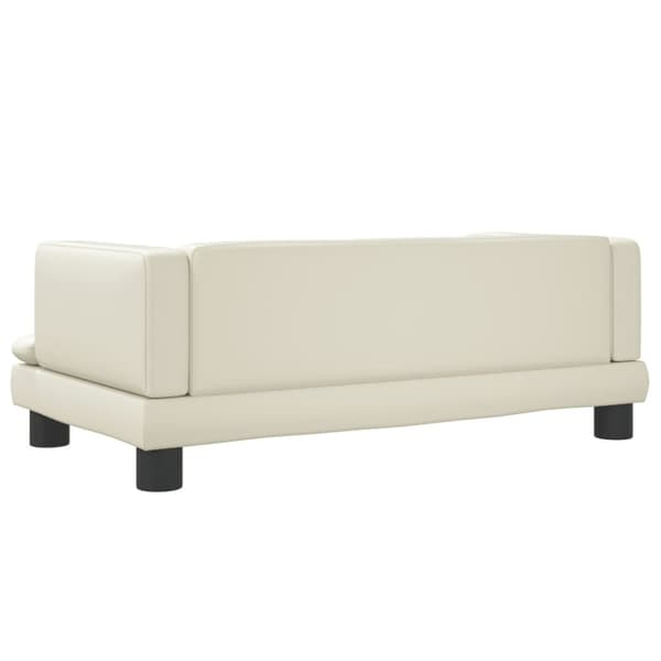 Barnsoffa gräddvit 80x45x30 cm konstläder