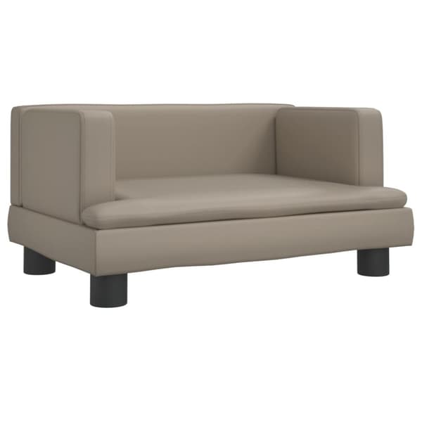 sofa til børn 60x40x30 cm kunstlæder cappuccinofarvet