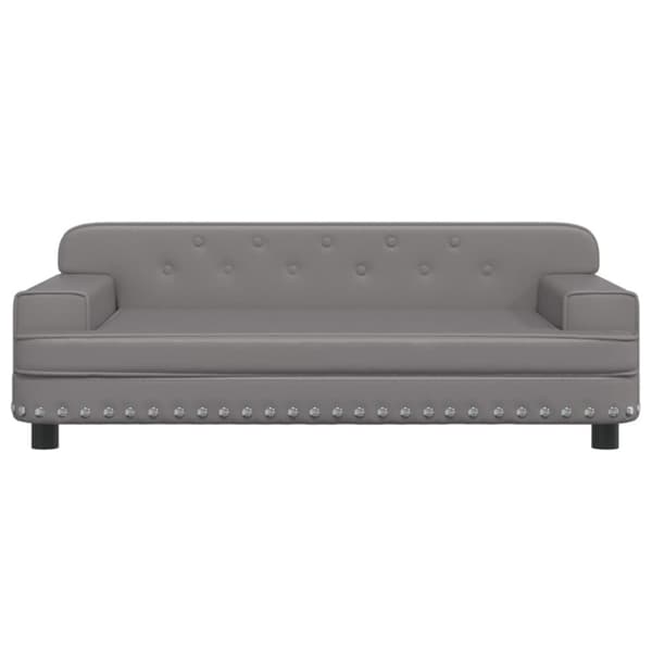 sofa til børn 90x53x30 cm kunstlæder grå