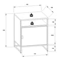 Miniatyrbilde 5 av 5: FlokasL nattbord 1 dør hvit.