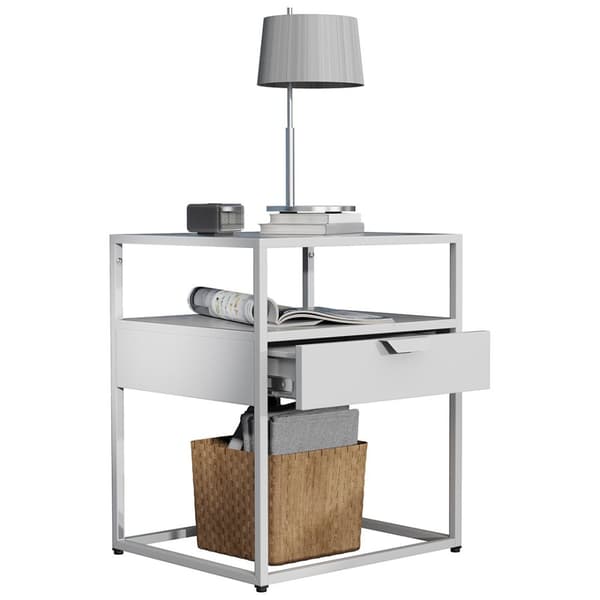 FlokasM natbord 1 skuffe hvid.
