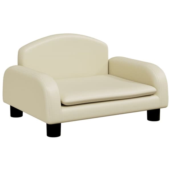 Barnsoffa gräddvit 50x40x30 cm konstläder