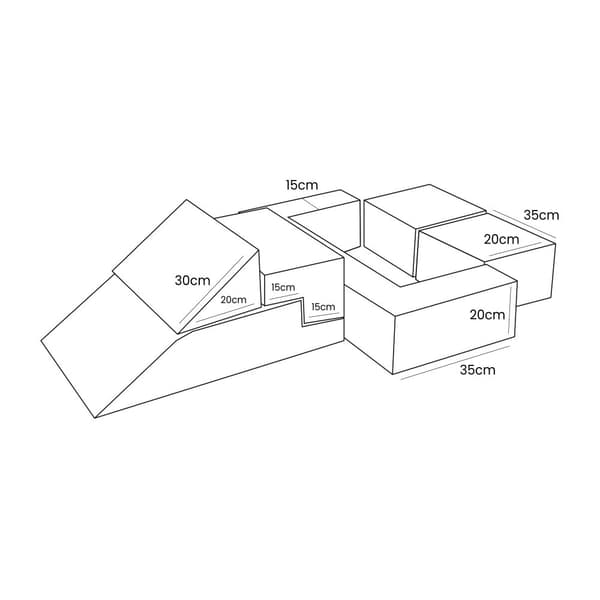 Modulaarinen Sohva lapsille - Pehmeät Vaahdon Rakennuspalikat, Aesthetic
