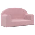 Miniatyrbild 2 av 2: Barnsoffa 2-sits rosa mjuk plysch
