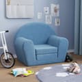Miniatyrbild 1 av 2: Bäddsoffa för barn blå mjuk plysch