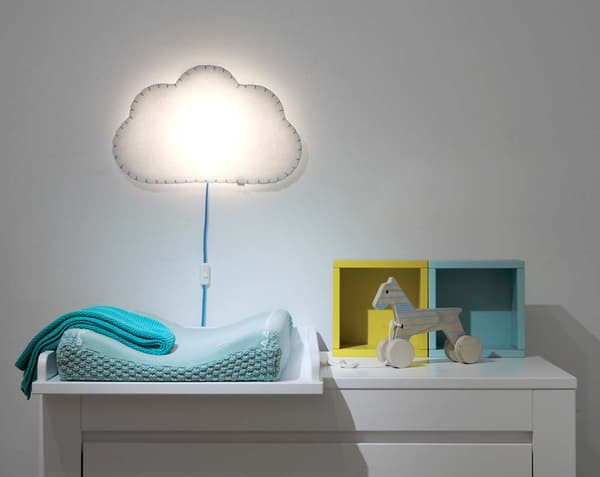 Buokids Soft Lamp Yövalaisin/Seinävalaisin Cloud, Execution-137: Johto Pistoke, väri-186: vaaleanpunainen