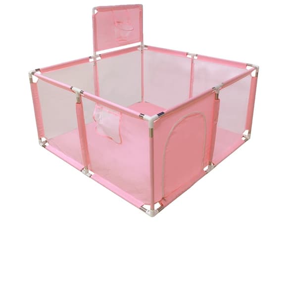 Vauvojen leikkikehä, suuri koko 128x128x66 cm, kestävä materiaali,Pinkki-S