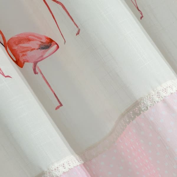 Færdiglavet gardin med øjer FLAMINGO 140x250 Eurofirany pink