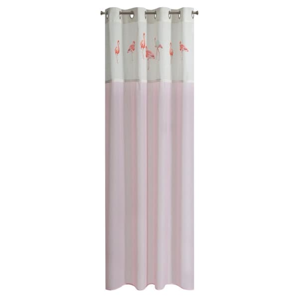 Færdiglavet gardin med øjer FLAMINGO 140x250 Eurofirany pink