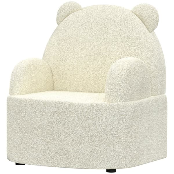 Lasten tuoli, Teddyfleece Karhun muotoinen, 52x48 cm, Beige
