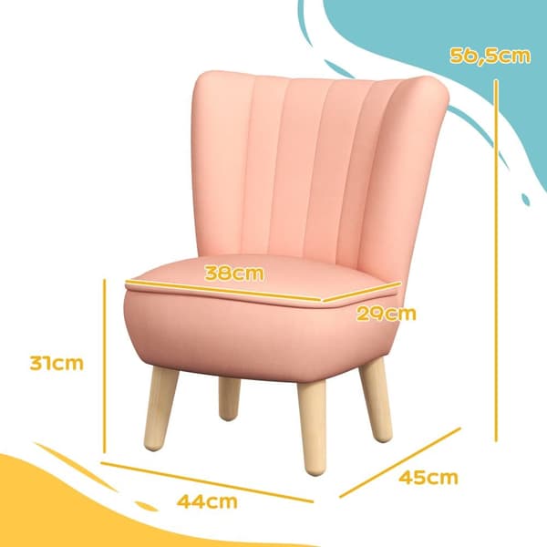 Barnstol, 44x45x56.5 cm, Rosa