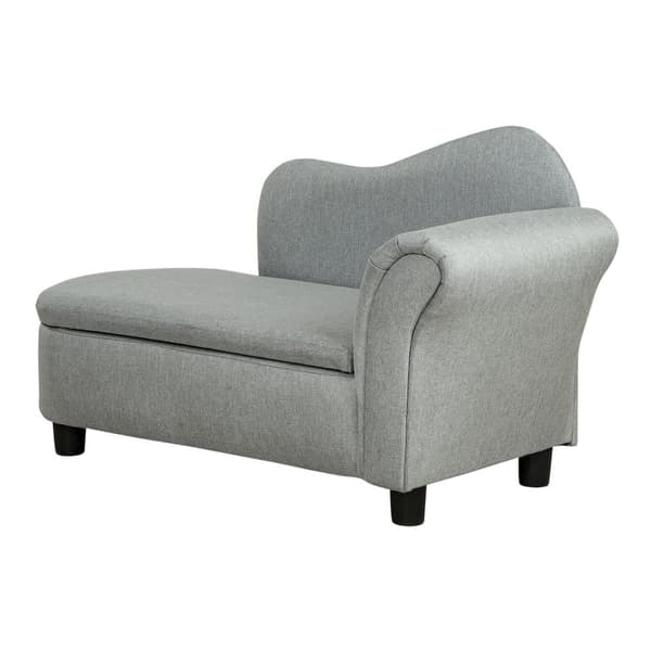 Børnesofa med Opbevaring, 80x40x49 cm, Lysegrå