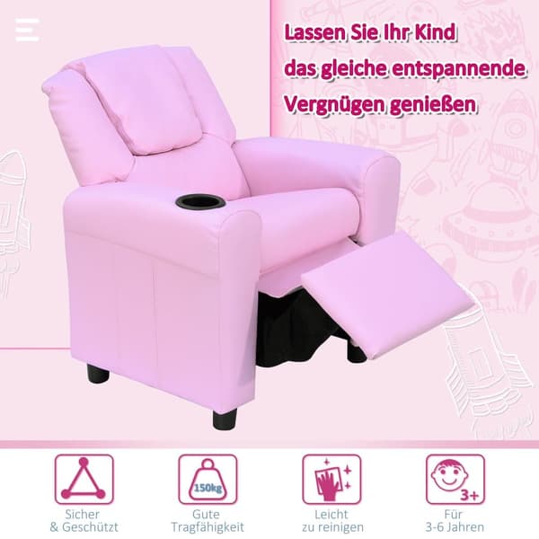 Barnsoffa, 62x56x69 cm, Rosa