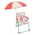 Miniatyrbild 2 av 3: FUN HOUSE Peppa Pig Hopfällbar Campingstol med Parasoll - H.38,5 x B.38,5 x D.37,5 cm + Parasoll ø 65 cm - För barn