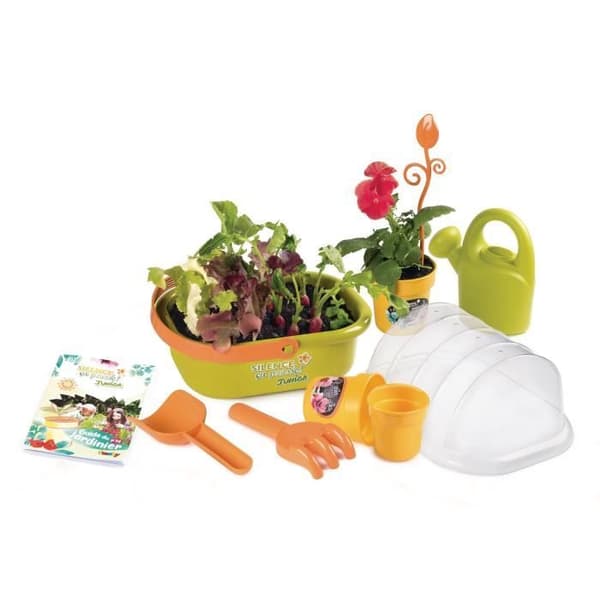 SMOBY - Silence ça Pousse Miniväxthus med handtag + tillbehör - Tillverkat i Frankrike