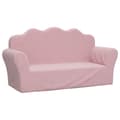Miniatyrbild 2 av 2: Barnsoffa 2-sits rosa mjuk plysch