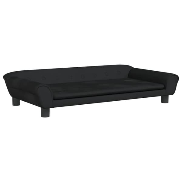 Barnsoffa svart 100x50x26 cm sammet