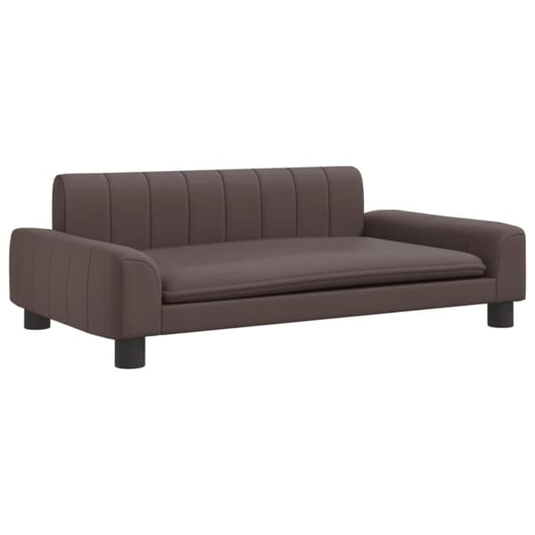 Barnsoffa brun 90x53x30 cm konstläder